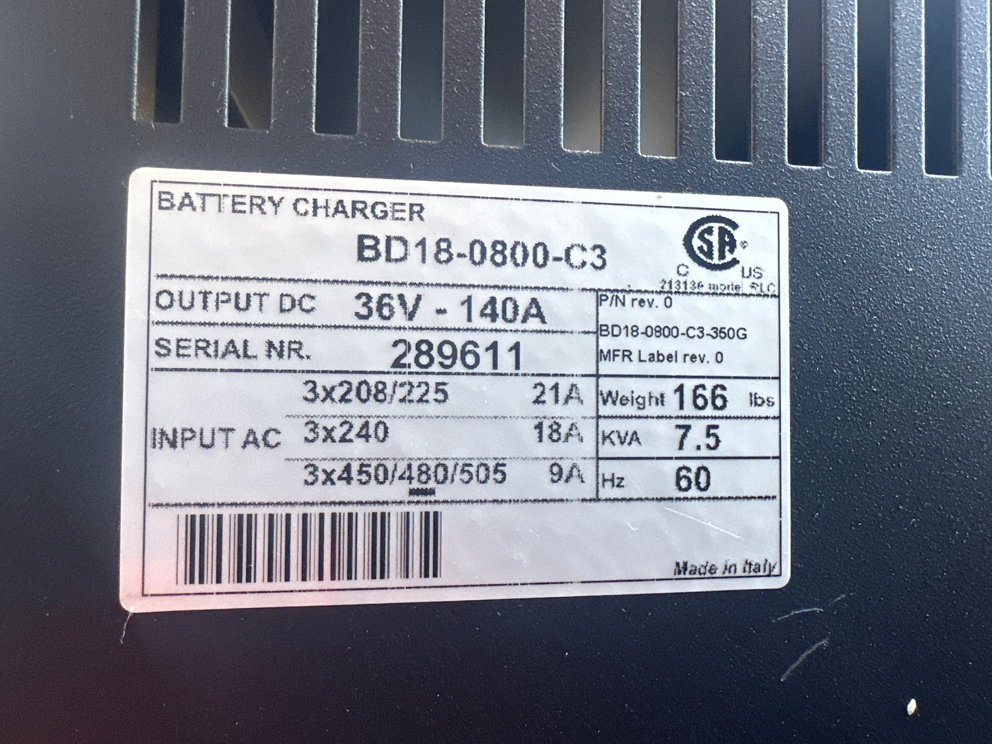 FERRORESONANT CHARGER (TBC-C541)