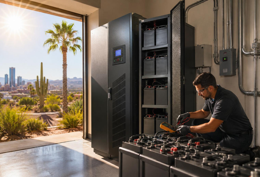 Emergency Power Backup: How to Maintain UPS & Standby Battery Systems in Phoenix Heat